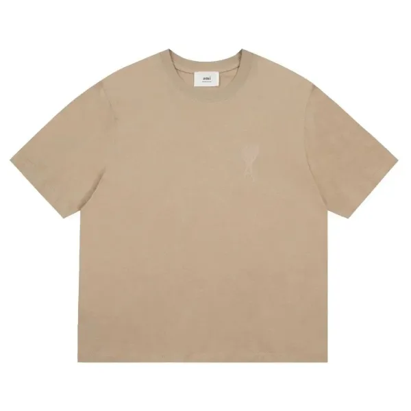 Ami Paris Dragon Embroidery Gray T-Shirt - 8