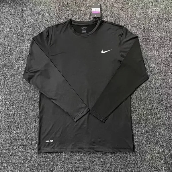 Nike Dri-FIT Base Layer Long Sleeve Black Top - 1