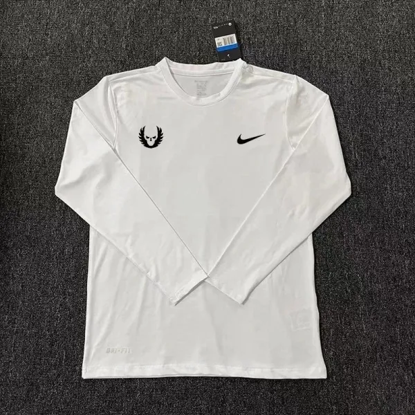 Nike x Philipp Plein Skull Logo Long Sleeve Base-Layer White - 1