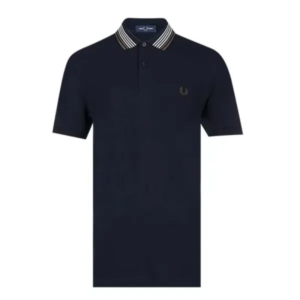 Fred Perry M12 Twin Tipped Polo Navy - 1