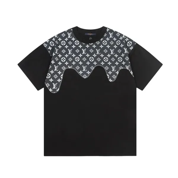 Louis Vuitton Monogram Drip T-Shirt Black - 1