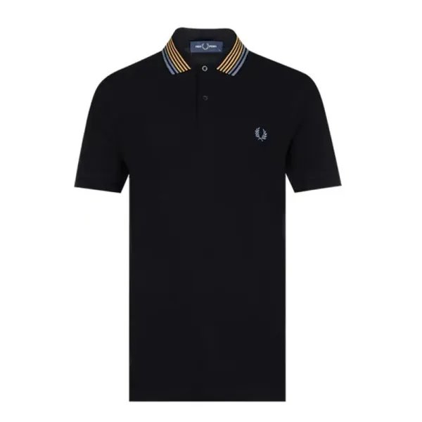 Fred Perry M12 Twin Tipped Polo Black - 1