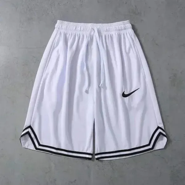 Nike Basketball Shorts White with Black Trim - 1