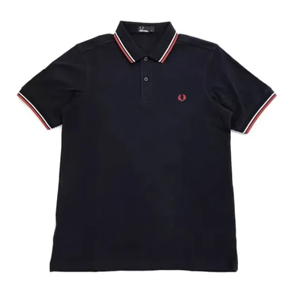 Fred Perry Twin Tipped Polo Navy - 1