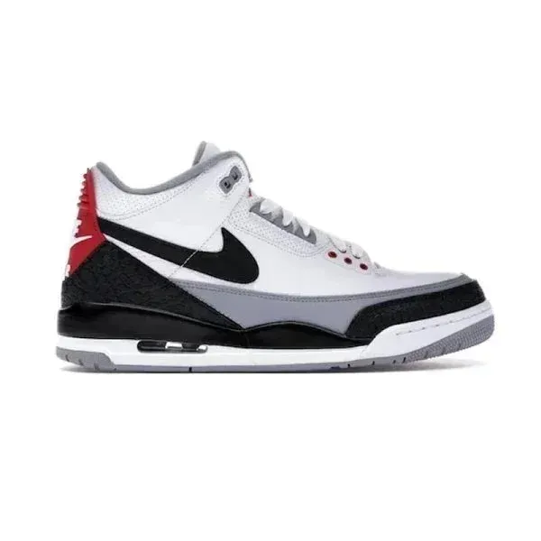 Air Jordan 3 White Cement Red Sneakers - 1