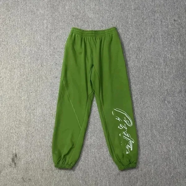 Off-White™ Script Logo Jogger Green Sweatpants - 1