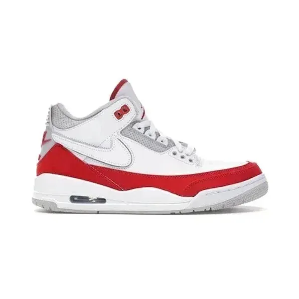 Air Jordan 3 White University Red Sneakers - 1