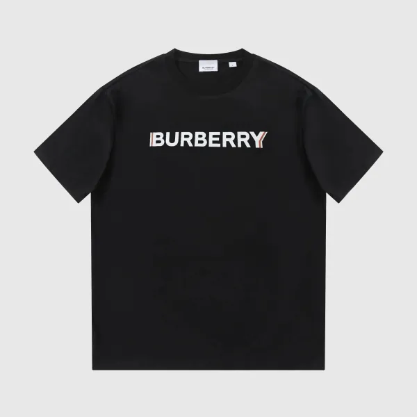 Burberry Logo Print Black T-Shirt - 1
