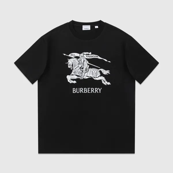 Burberry Knight Print Black T-Shirt - 1