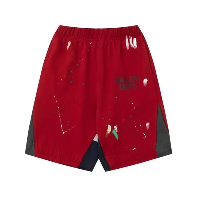 Unbranded Shorts Gallery Dept. text print, paint-splatter, color-block side panels product detail image 12
