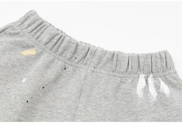Unbranded Shorts Gallery Dept. text print, paint-splatter, color-block side panels product detail image 14