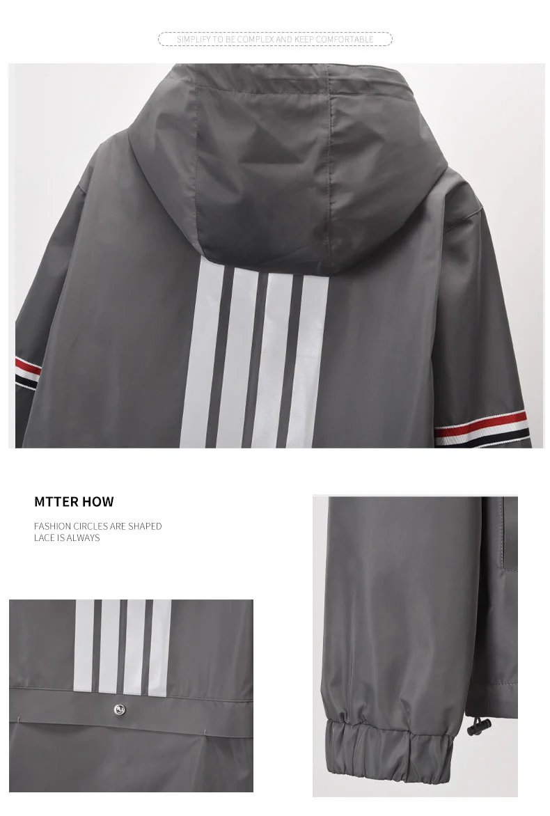 Thom Browne 4-Bar Stripe Hooded Field Jacket Black Outerwear - 7