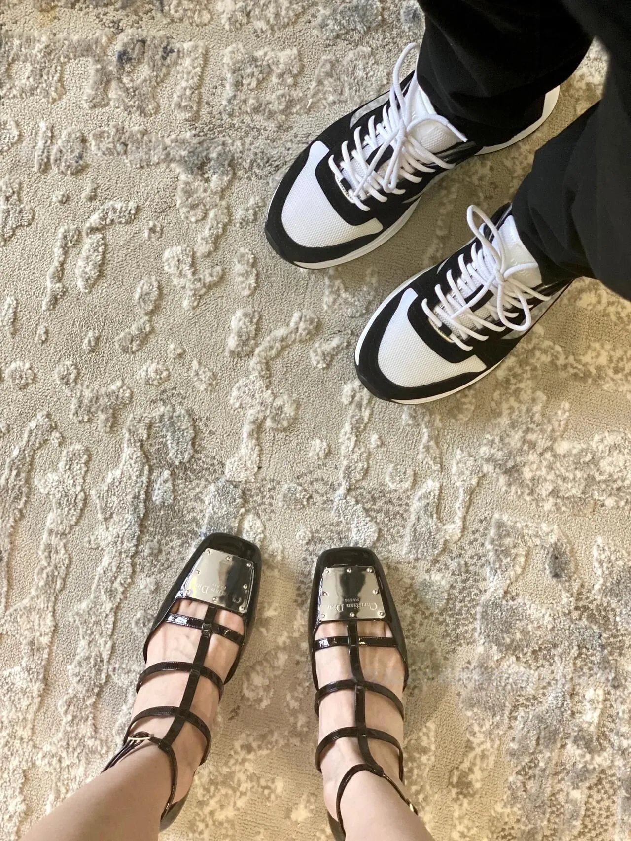 Dior B23 Oblique Sneakers Black White Gray Chunky Sneakers - 13