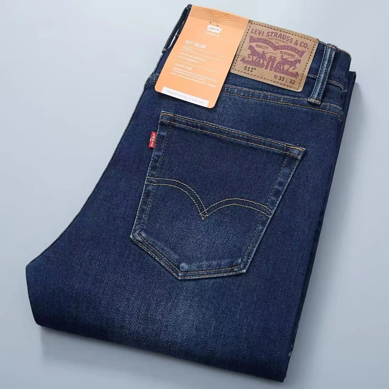 LEVI jeans American 511 straight leg jeans 505 loose men's 501 button classic washed 505 casual pants Levi's jeans