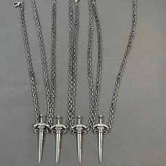 Coming back to original price Welfare half price ba24ss new sword necklace GOTH SWORD vintage silver large sword pendant with original box and dust bag
