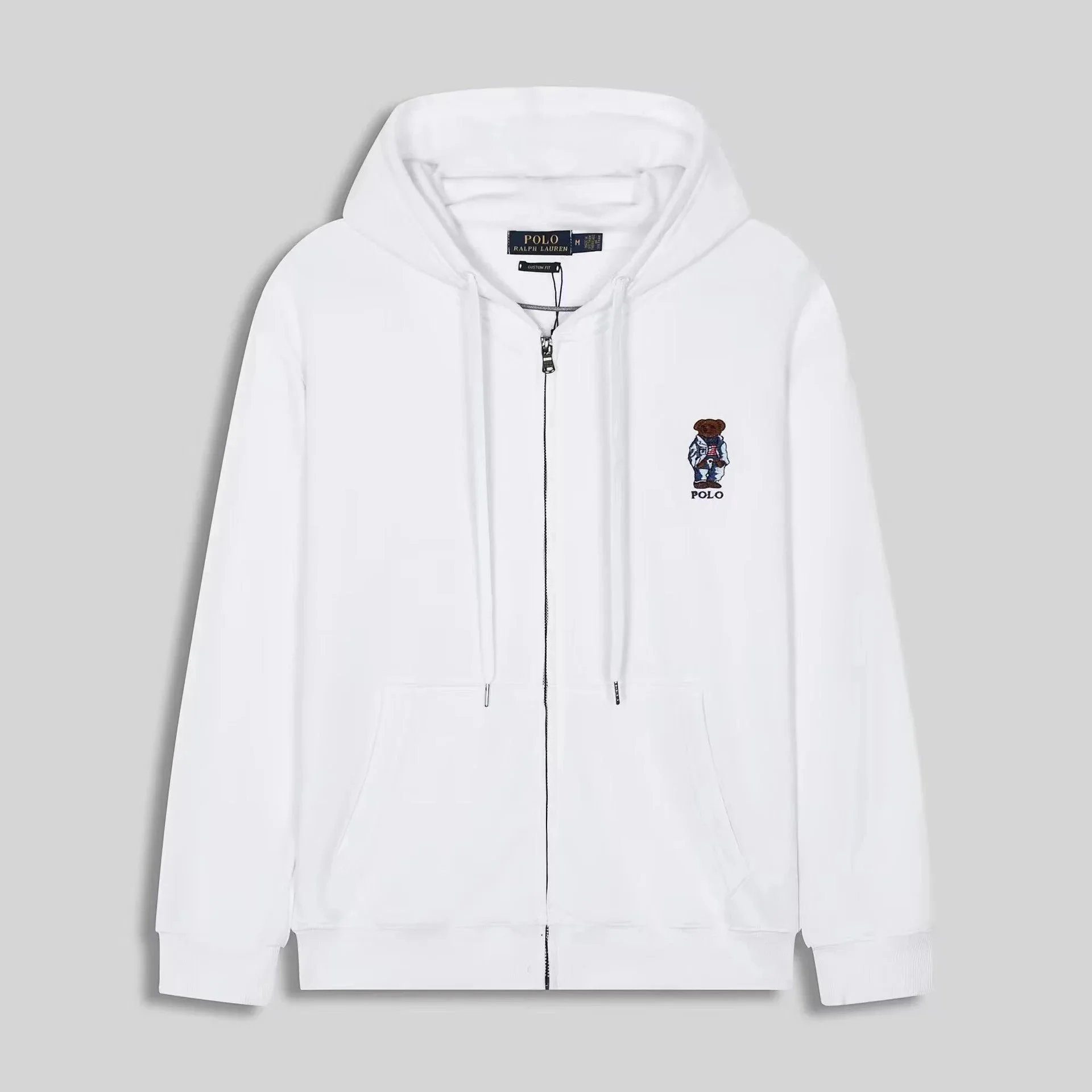 Little Bear Zip-Up White