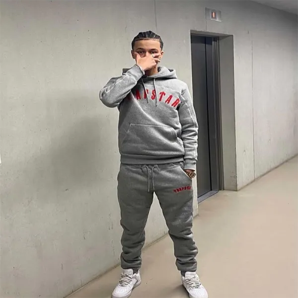 Trapstar Arch Logo Gray Sweatpants - 8