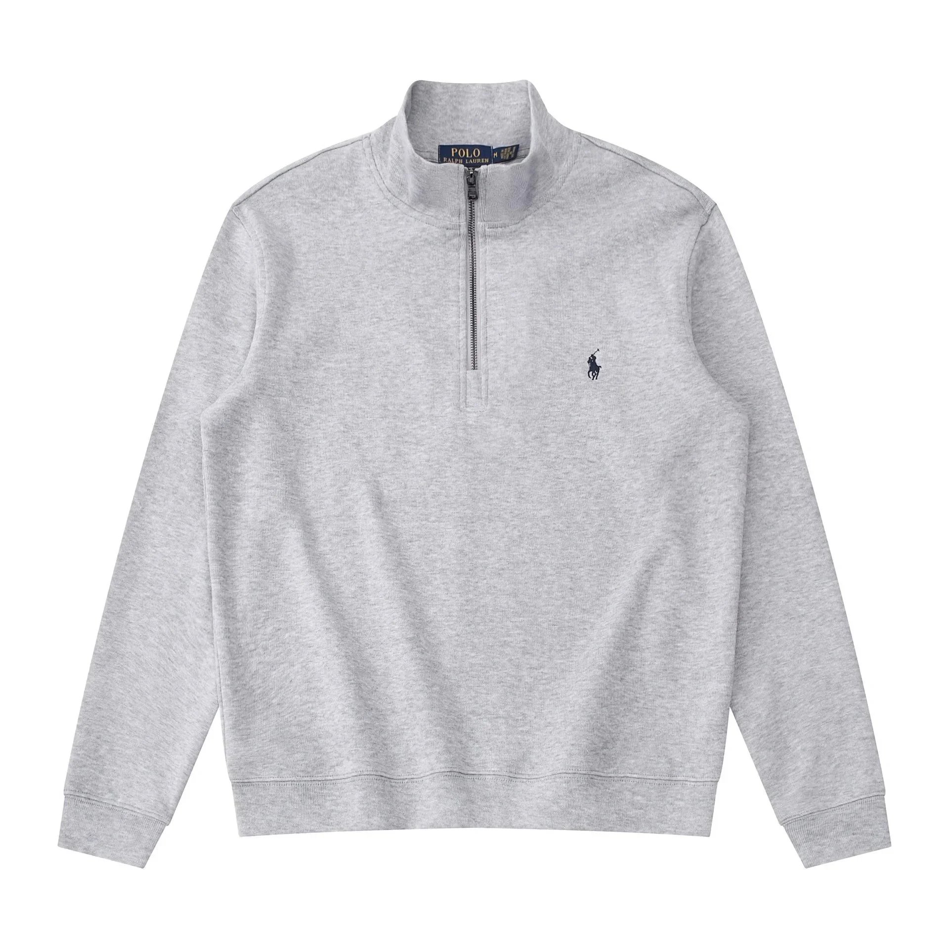 603 Half Zip Gray Black Horse