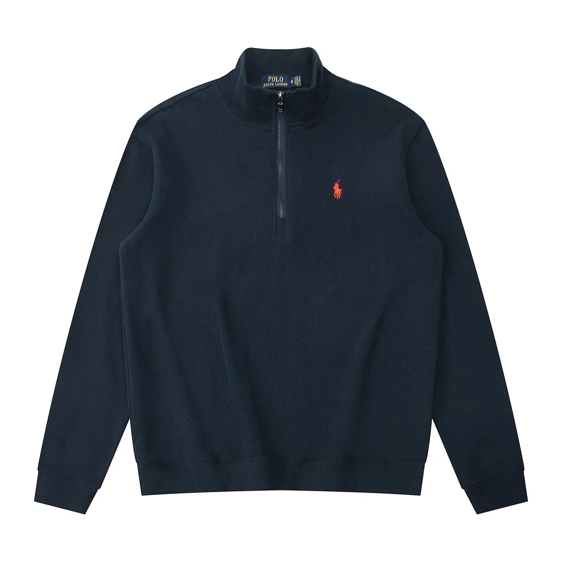 603 Half Zip Treasure Blue Red Horse