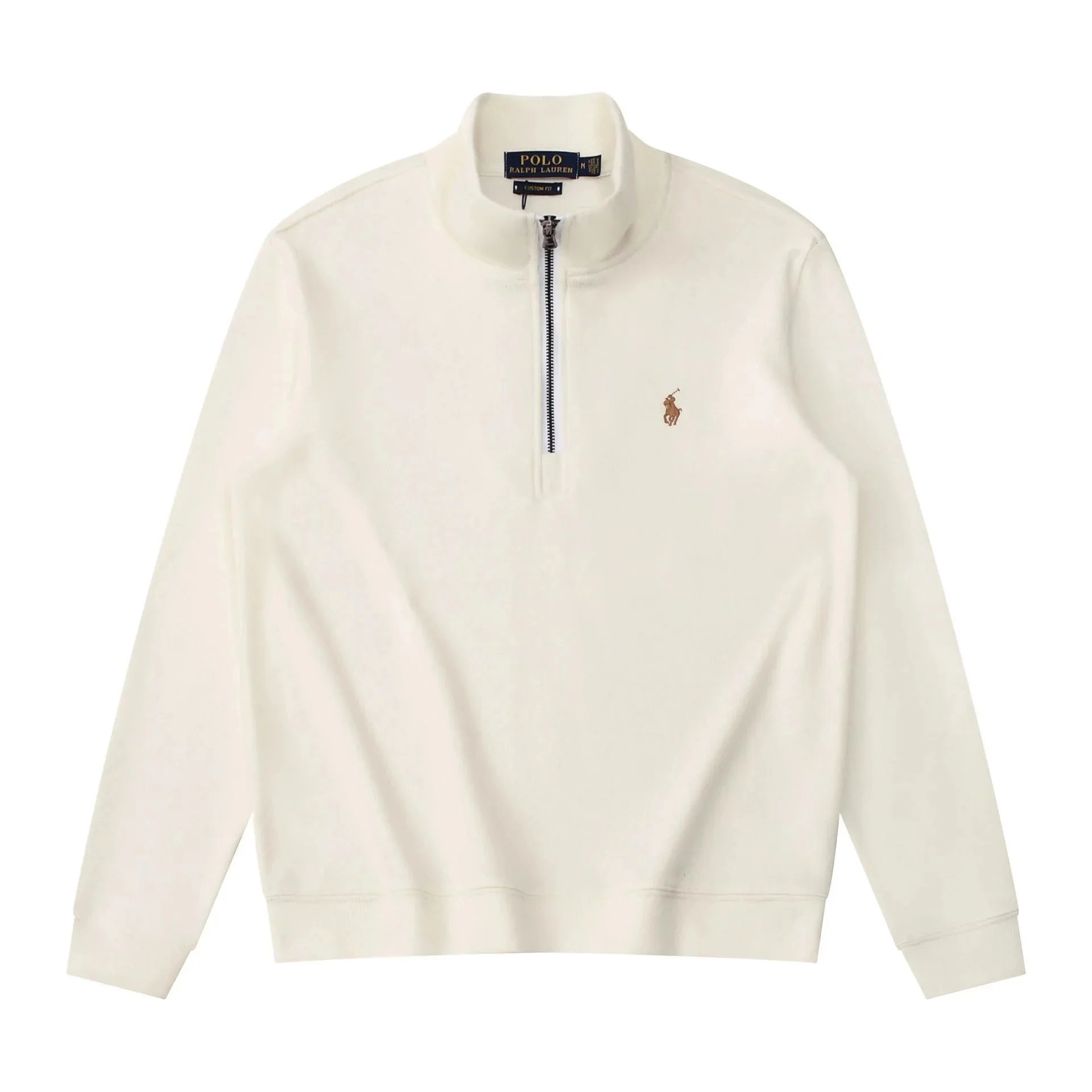 603 Half Zip White Golden Horse