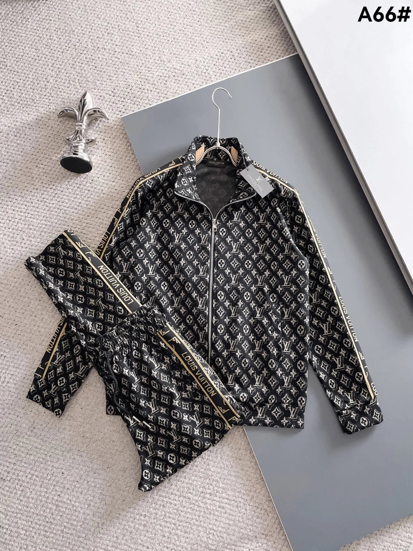 Dolce & Gabbana Tracksuits Zip-up track jacket and jogger set — Black A66