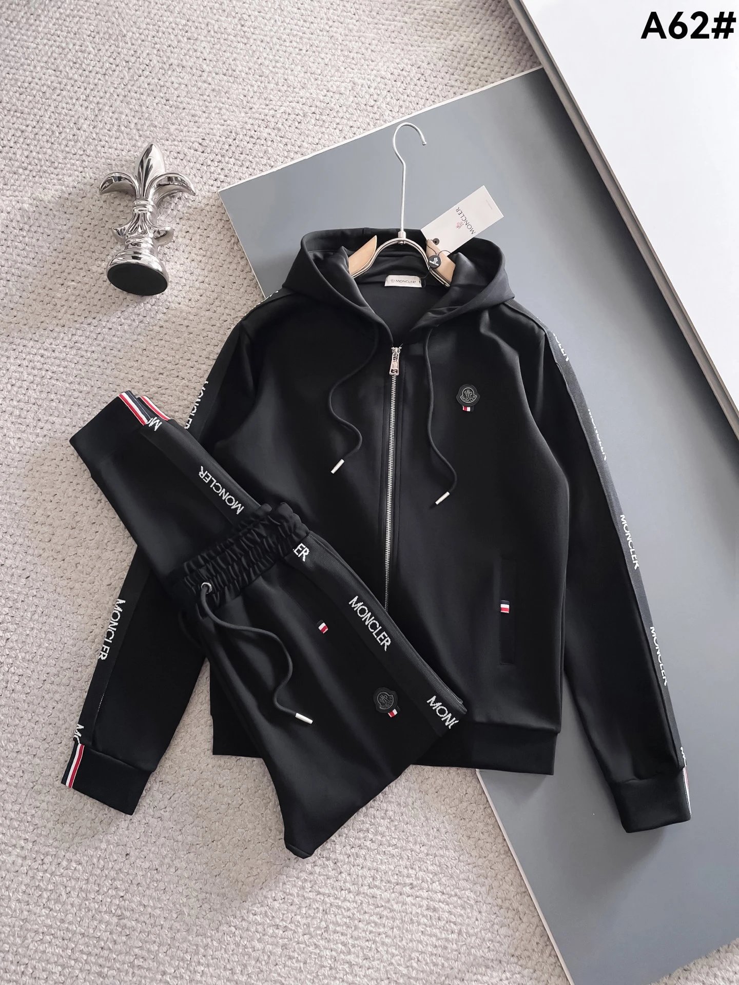 Dolce & Gabbana Tracksuits Zip-up track jacket and jogger set — Black A62