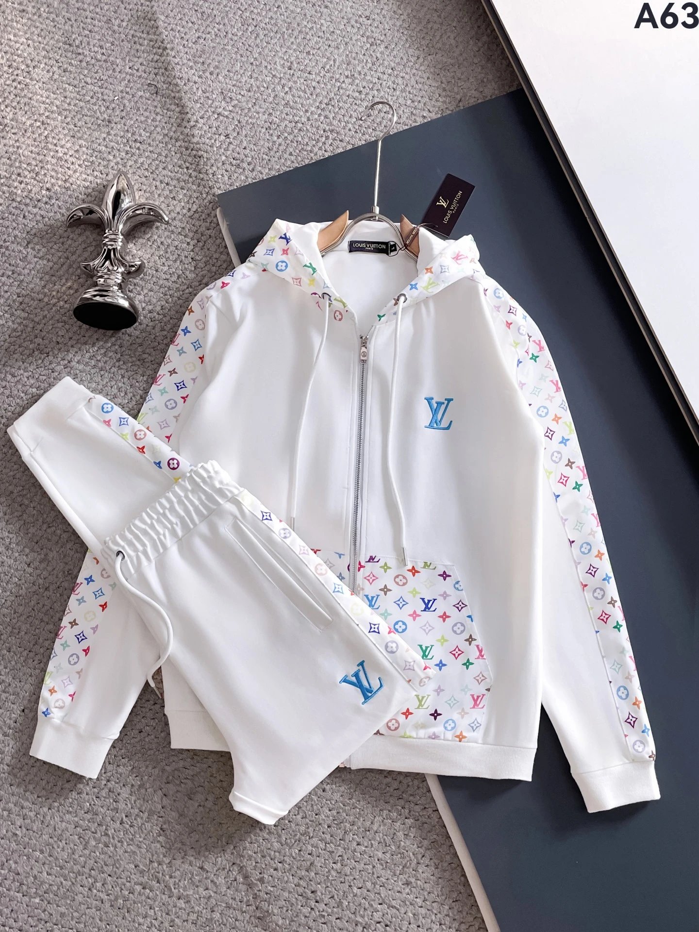 Dolce & Gabbana Tracksuits Zip-up track jacket and jogger set — White A63