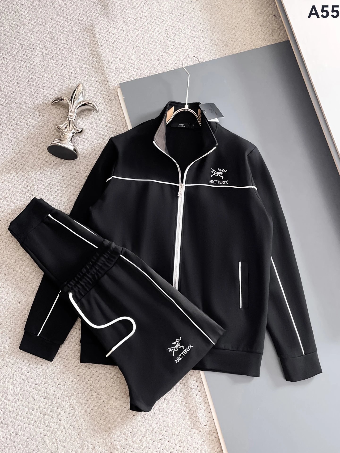 Dolce & Gabbana Tracksuits Zip-up track jacket and jogger set — Black A55