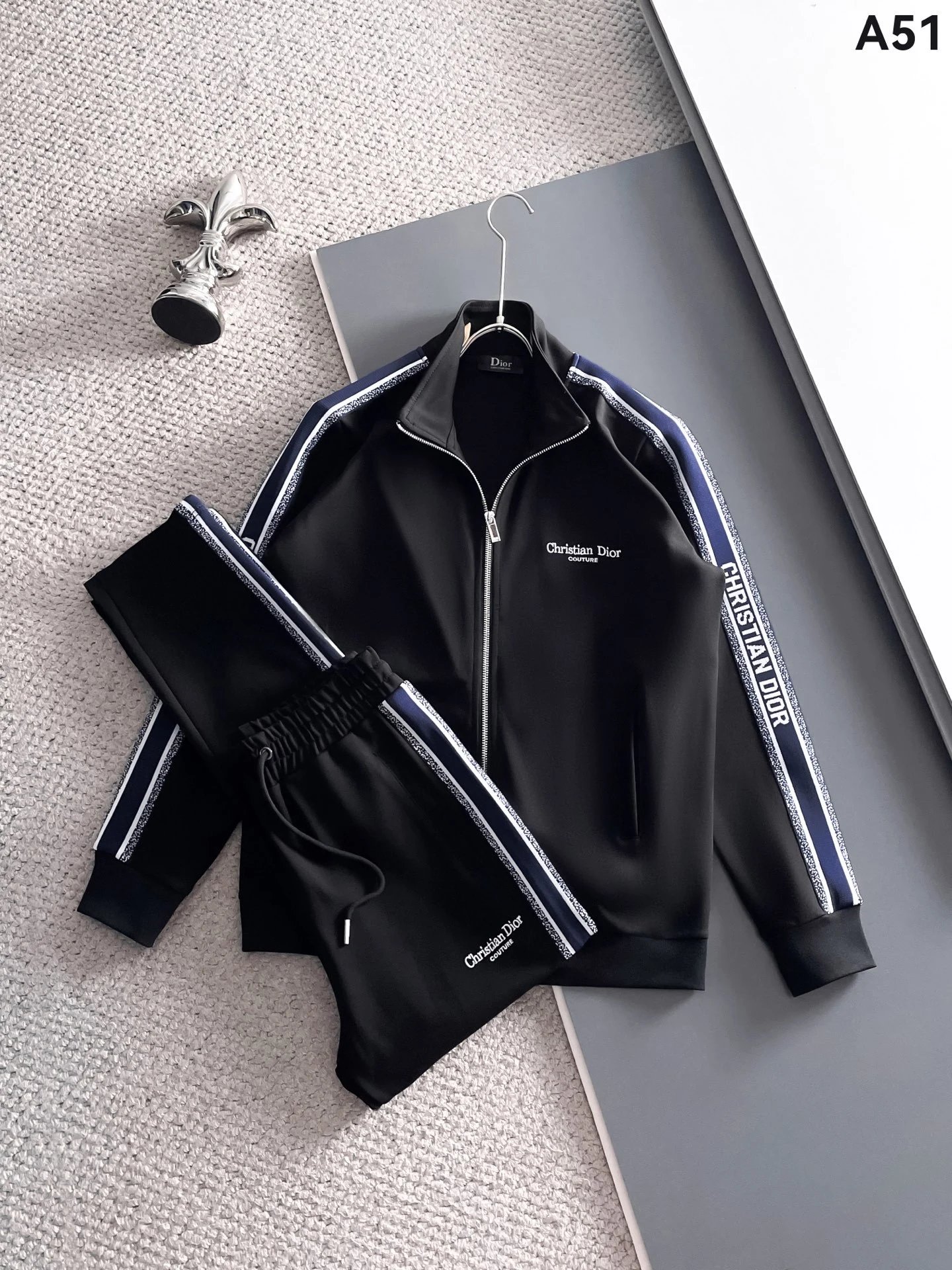 Dolce & Gabbana Tracksuits Zip-up track jacket and jogger set — Black A51