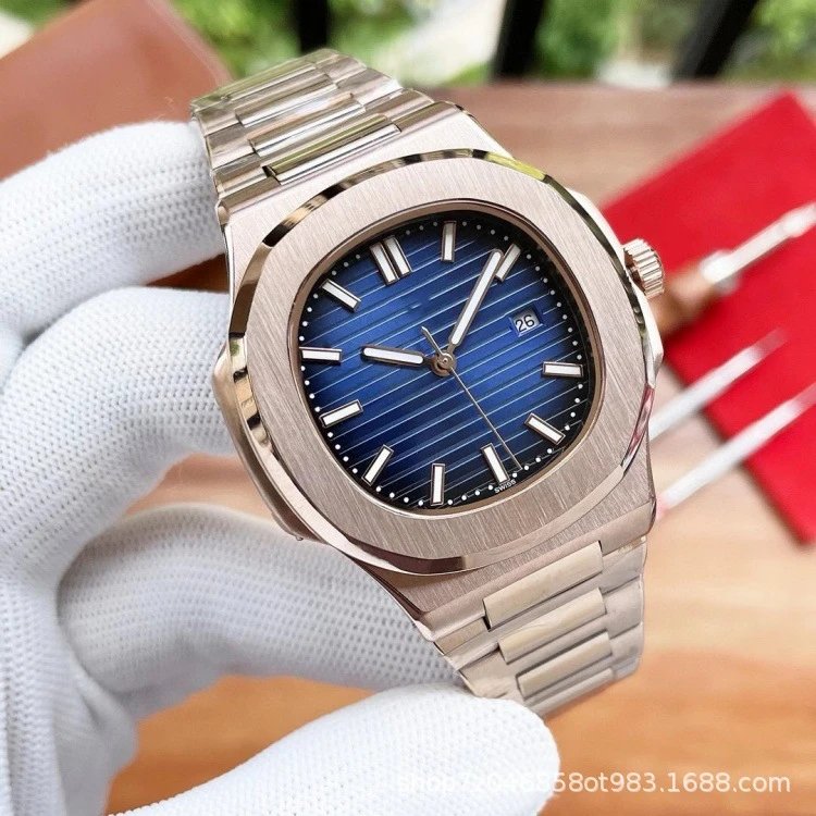 Rose Gold Blue Dial