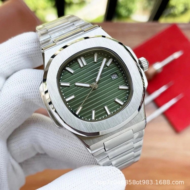 Stainless Steel Green Dial