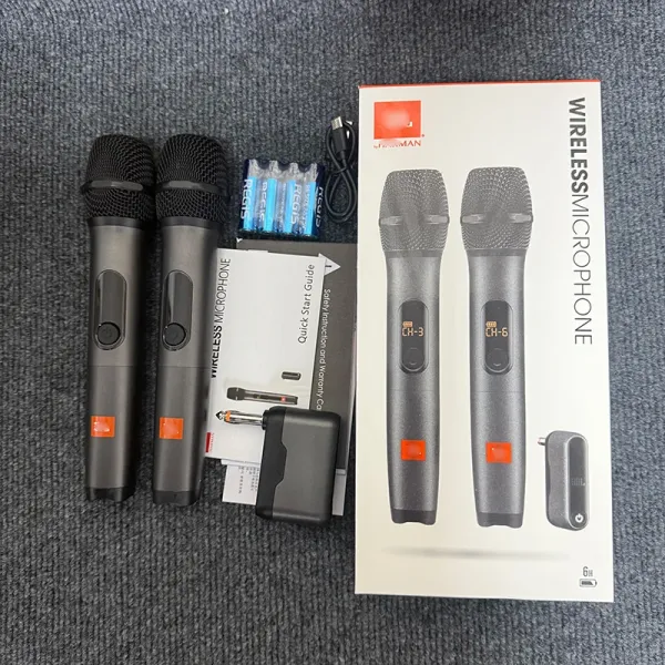 JBL Wireless Microphone Set Black Electronics - 10
