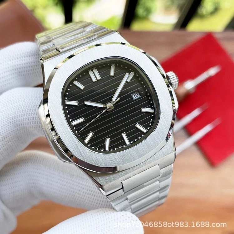 Stainless Steel Black Dial