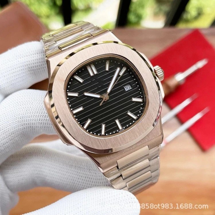 Rose Gold Black Dial