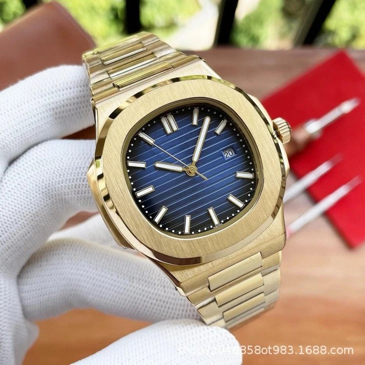 Yellow Gold Steel Blue Dial