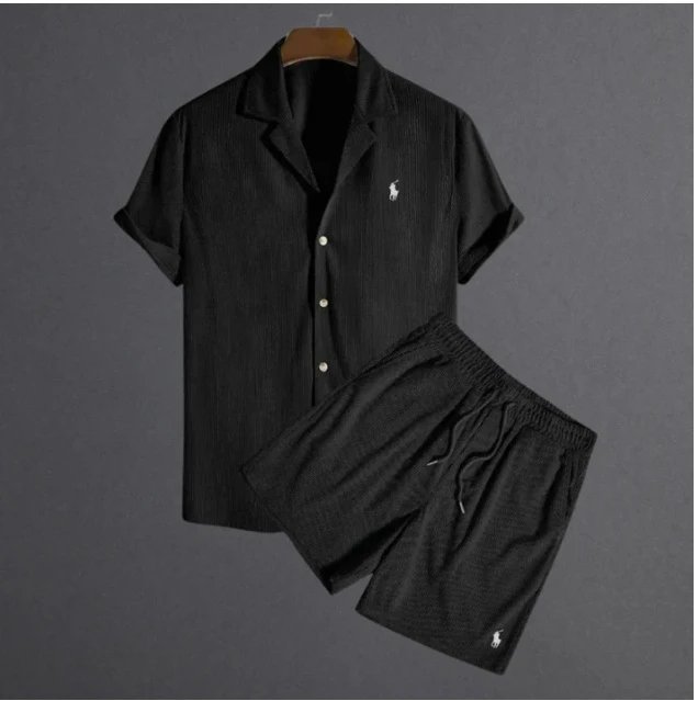 Polo Ralph Lauren Seersucker Set 2-Piece Black