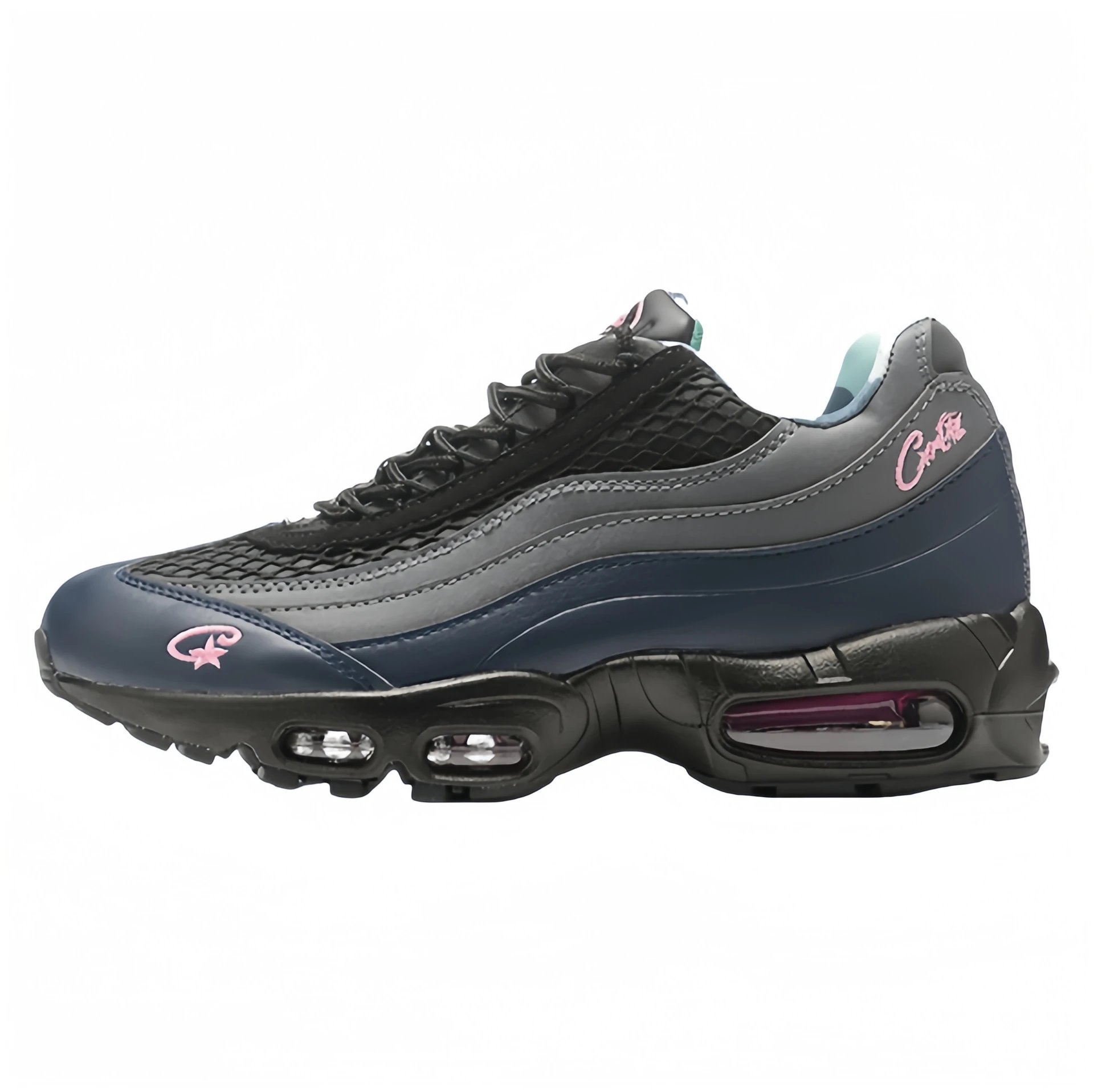 Style 95 - Size 36-46 -- Collaboration Navy Blue Pink Swoosh