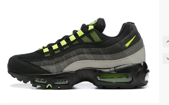 Style 95 - Size 36-46 -- Gray Black Green Swoosh