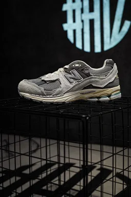thumbnail for N398340 【Company-level NB 2002R "Protection Pack" Cloud and Rain Grey】The whole shoe is made of long velvet suede trims spliced with breathable mesh fabric. The upper heel is equipped with exposed cushioning rubber.