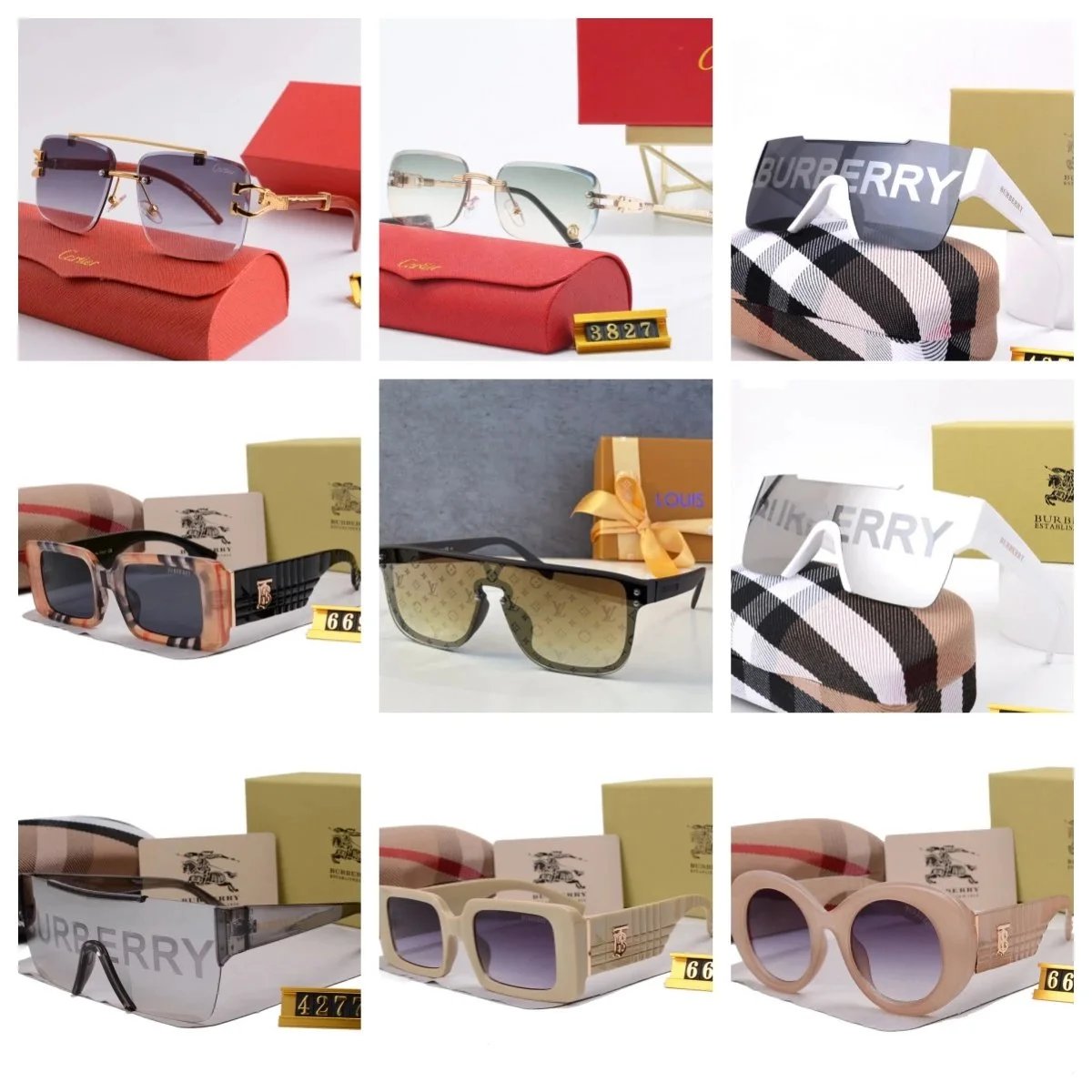 Burberry, Cartier, Louis Vuitt