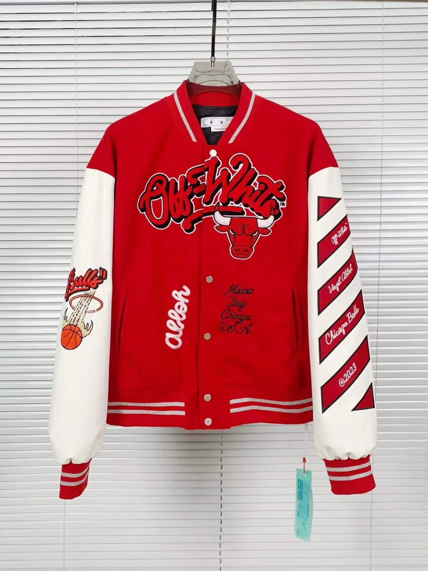 A Bathing Ape varsity Jacket Orange/Black - 19