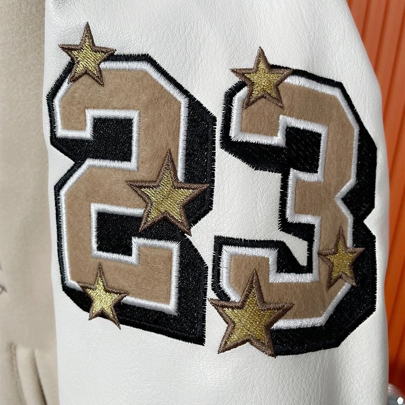 A Bathing Ape varsity Jacket Orange/Black - 23