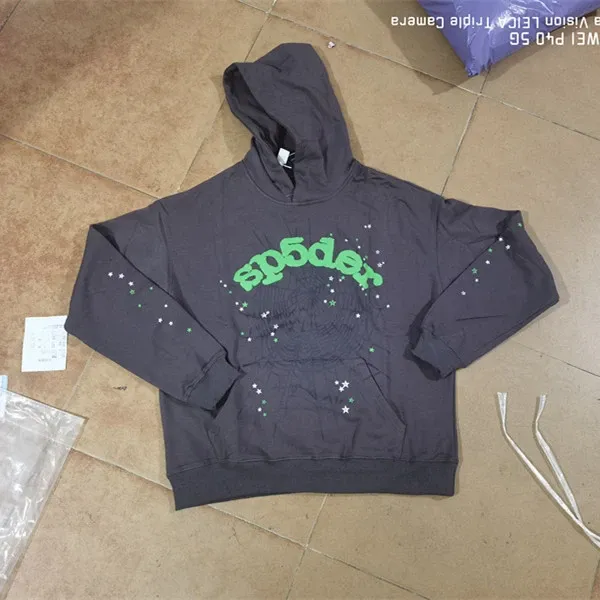 Spider Web Graphic Hoodie Black - 14