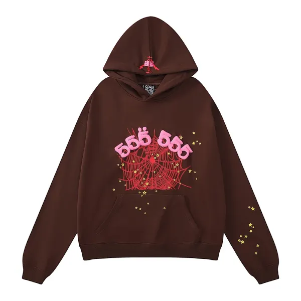 Spider Web Graphic Hoodie Black - 20
