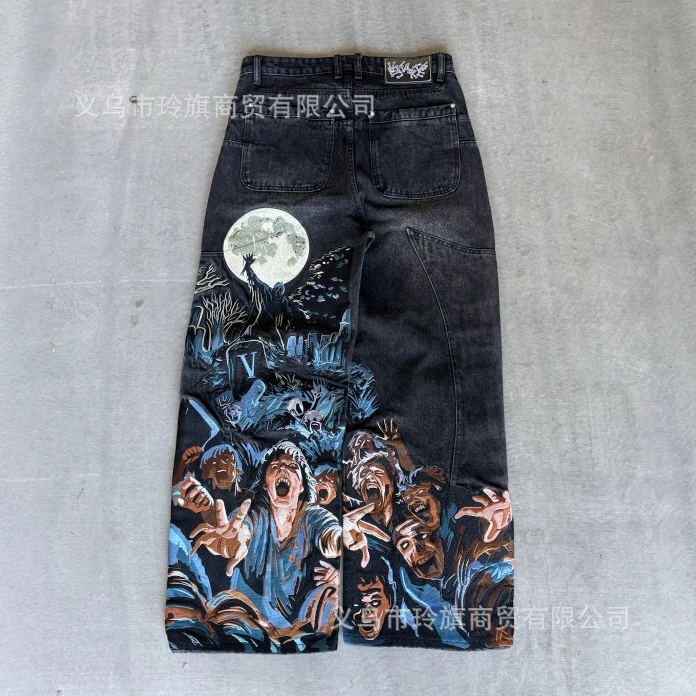 Vetements Zombie Apocalypse Printed Denim Pants Shorts