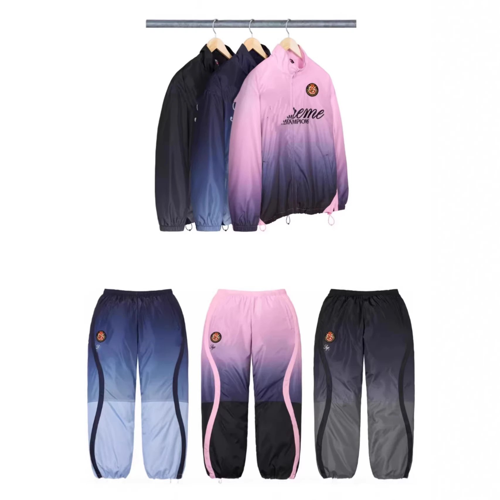 Supreme Champions Gradient Windbreaker Jacket & Pants Set