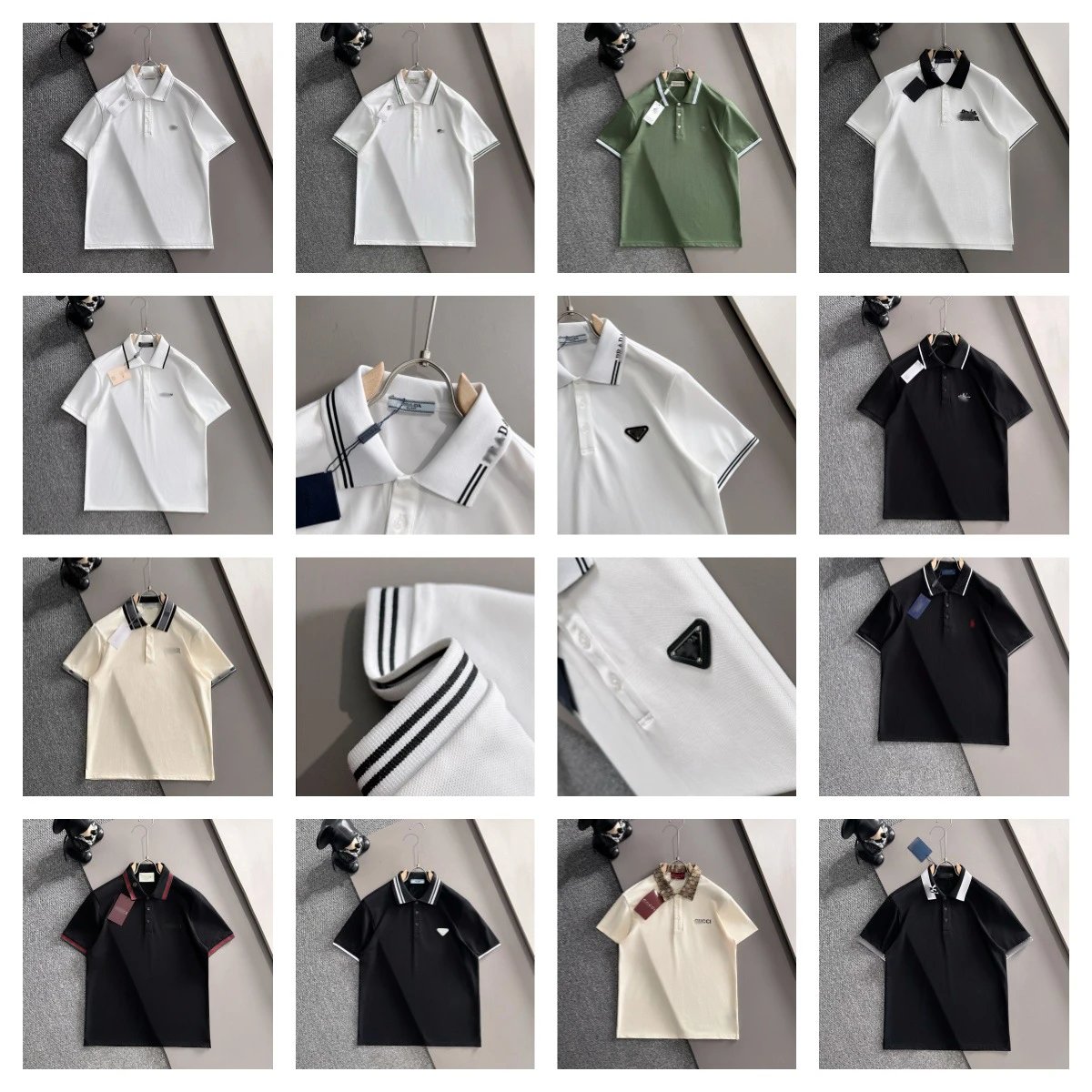 Prada Triangle Logo Polo Shirt T-Shirt