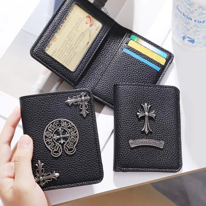 Chrome Hearts Cross Motif Leather Card Holder Wallet T-Shirt