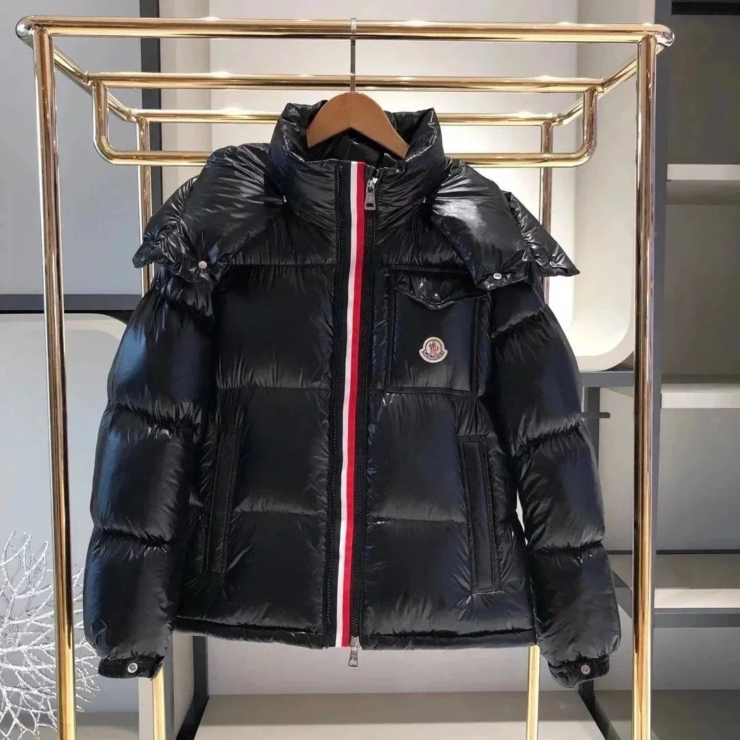 M Padded Coat with Colorful Ribbon Classic Detachable Hood Warm