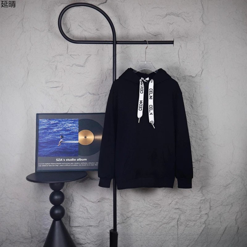 Trendy cel letter drawstring hoodie of high quality